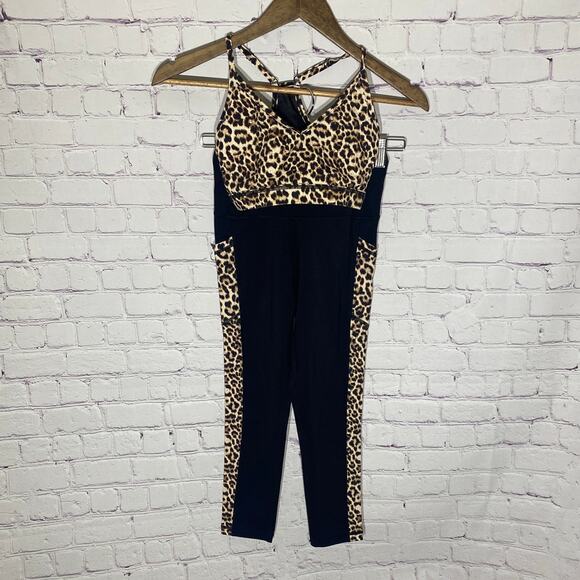 Zyia Active Leopard Leggings & Bra Set - Picture 1 of 8